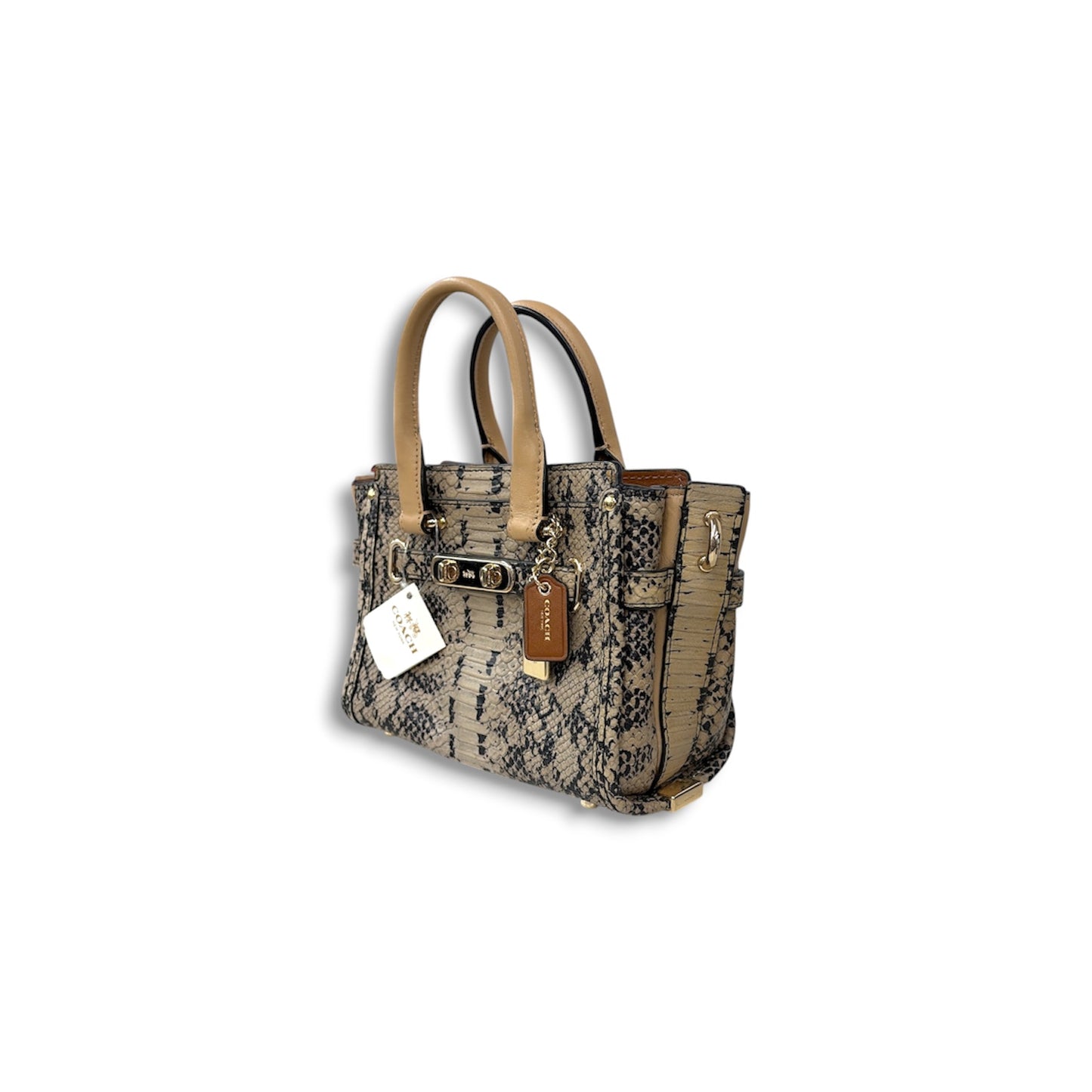 COACH 2WAY Bag 37187 Beige And Brown Rank (A)
