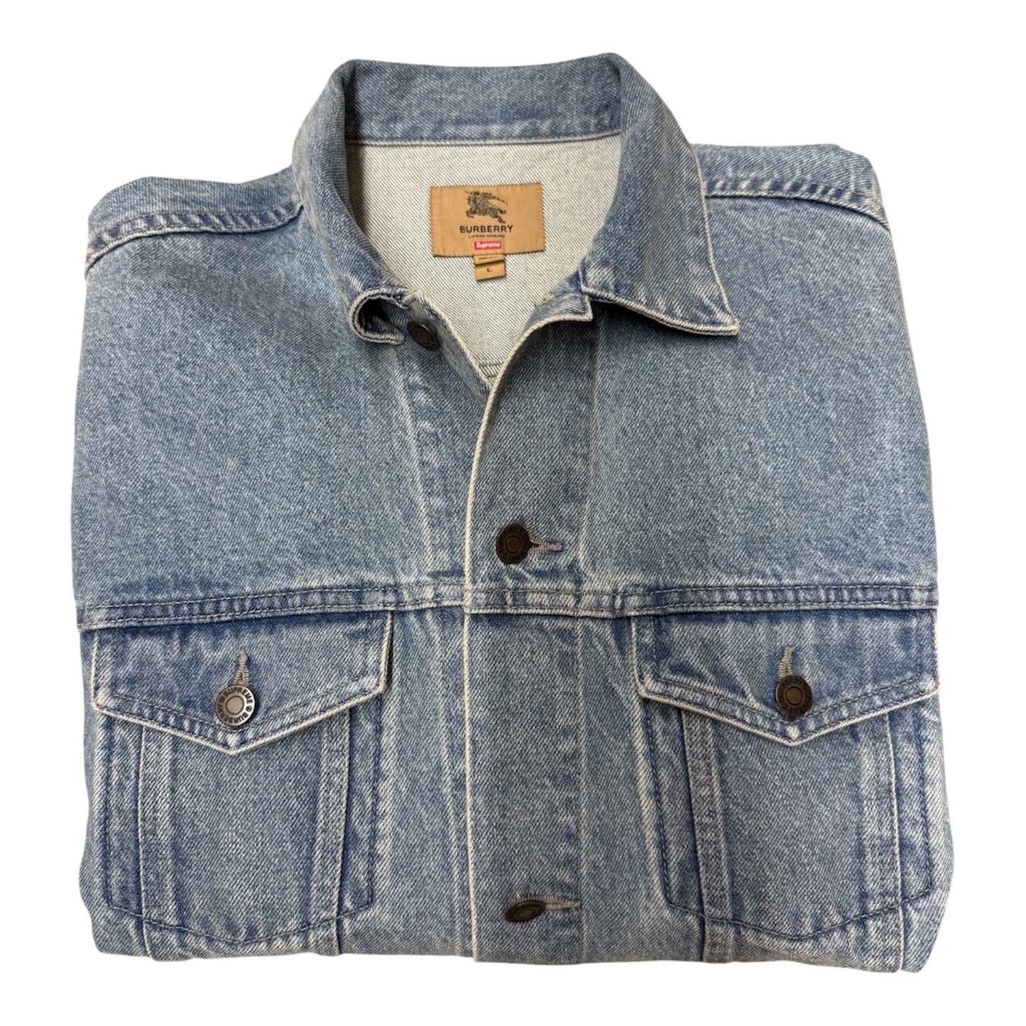 BURBERRY X SUPREME JACKET SIZE L SKY BLUE 101837