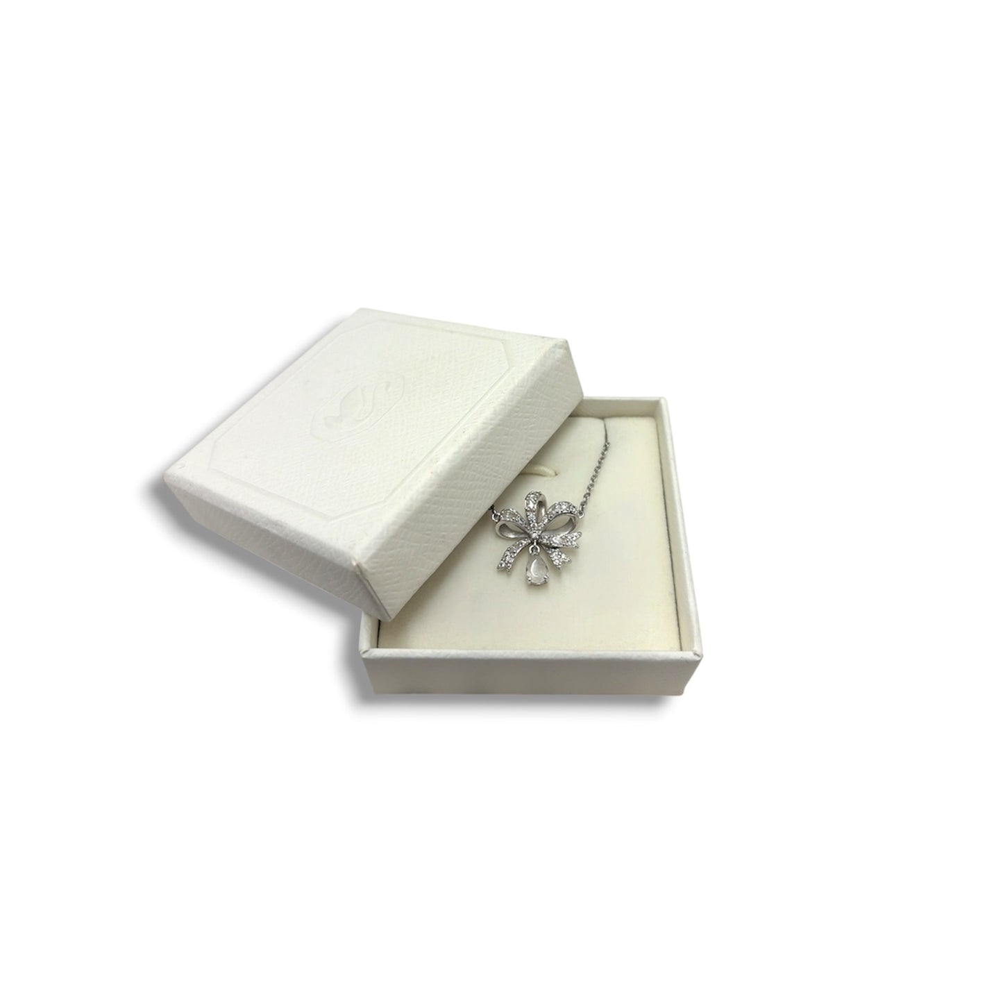 SWAROVSKI necklace Silver Crystal Bow Rank (B)