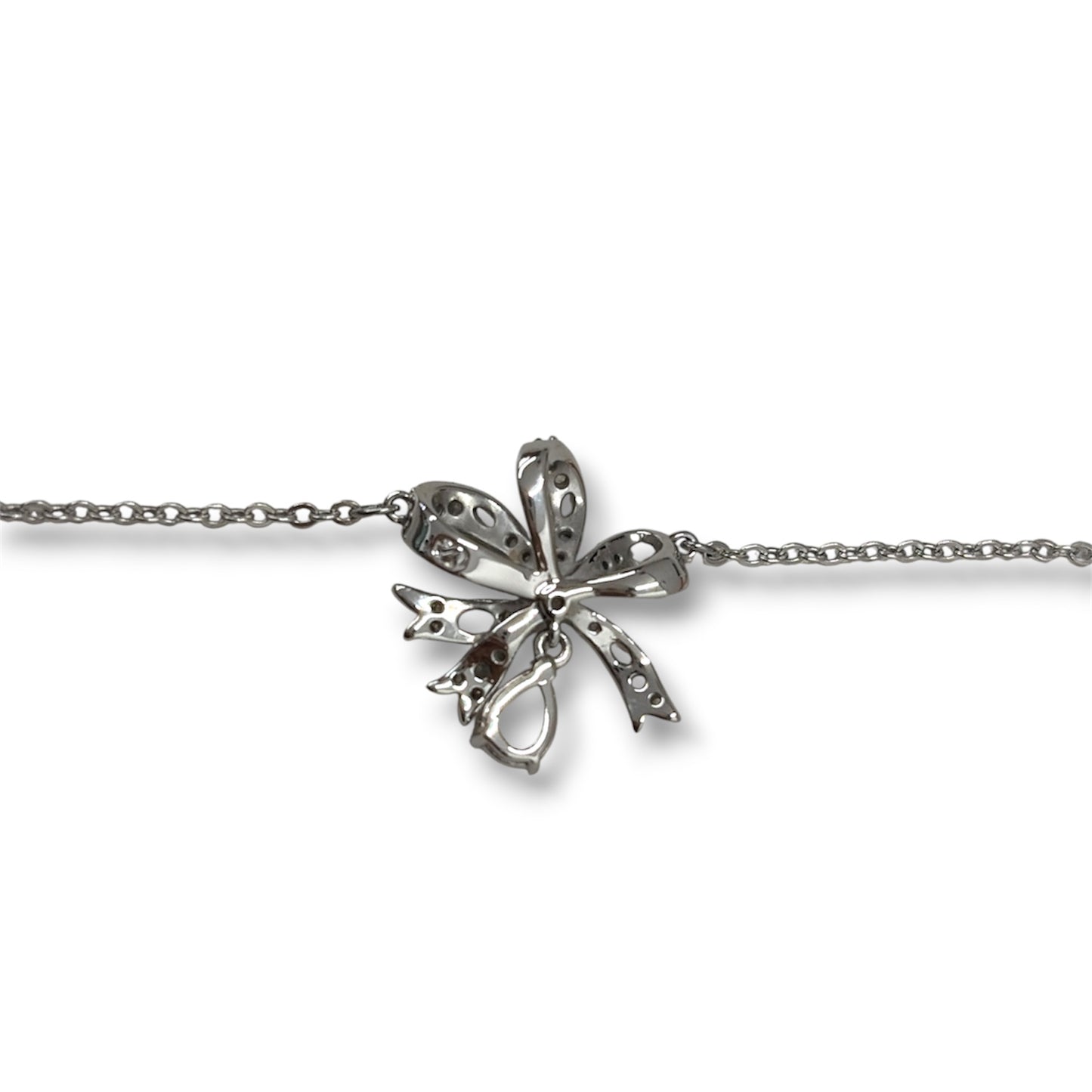 SWAROVSKI necklace Silver Crystal Bow Rank (B)