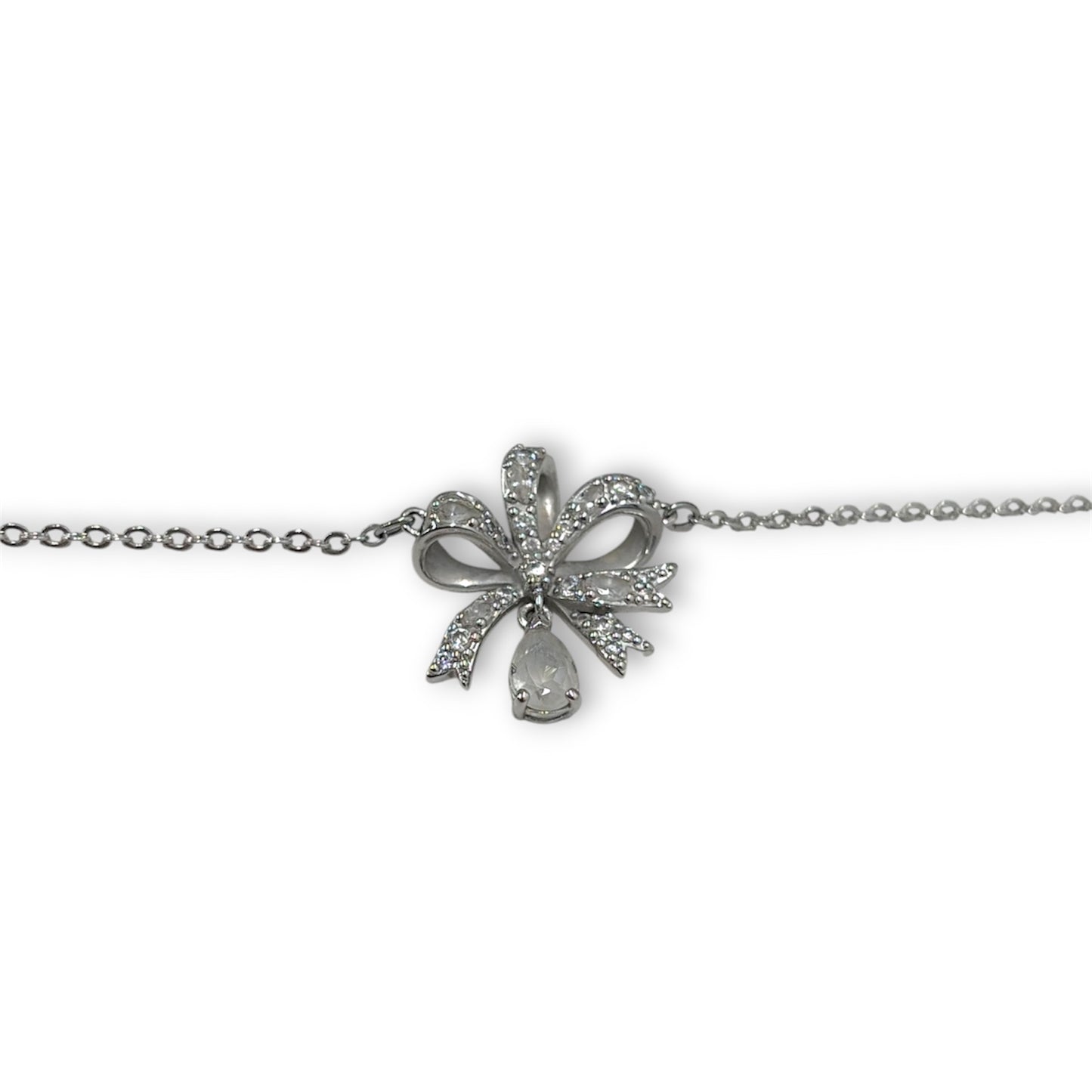 SWAROVSKI necklace Silver Crystal Bow Rank (B)