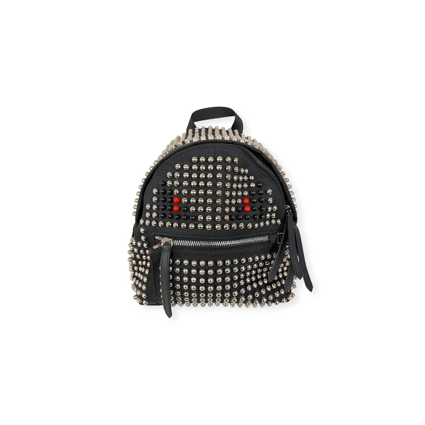 FENDI Rucksack 8BZ036-43U Black And Ailver 159-8762 Rank (B)