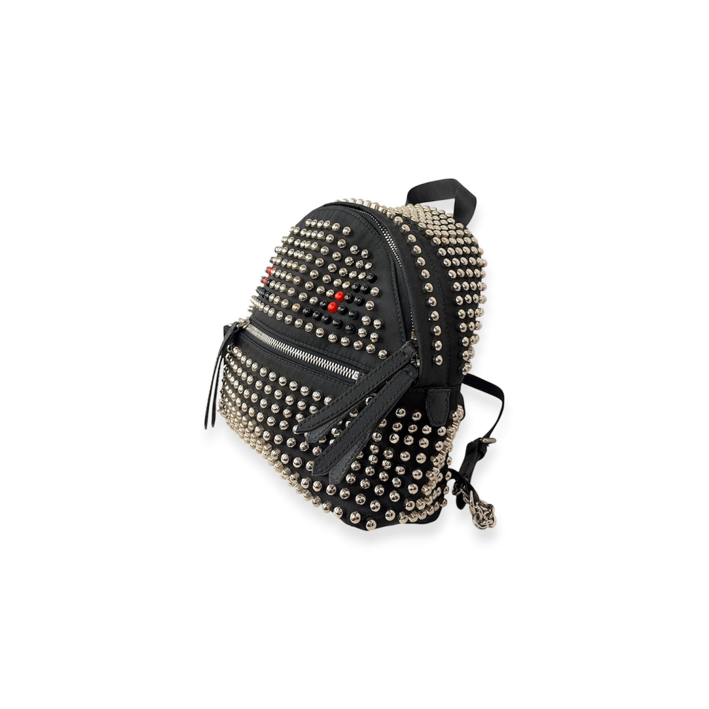 FENDI Rucksack 8BZ036-43U Black And Ailver 159-8762 Rank (B)