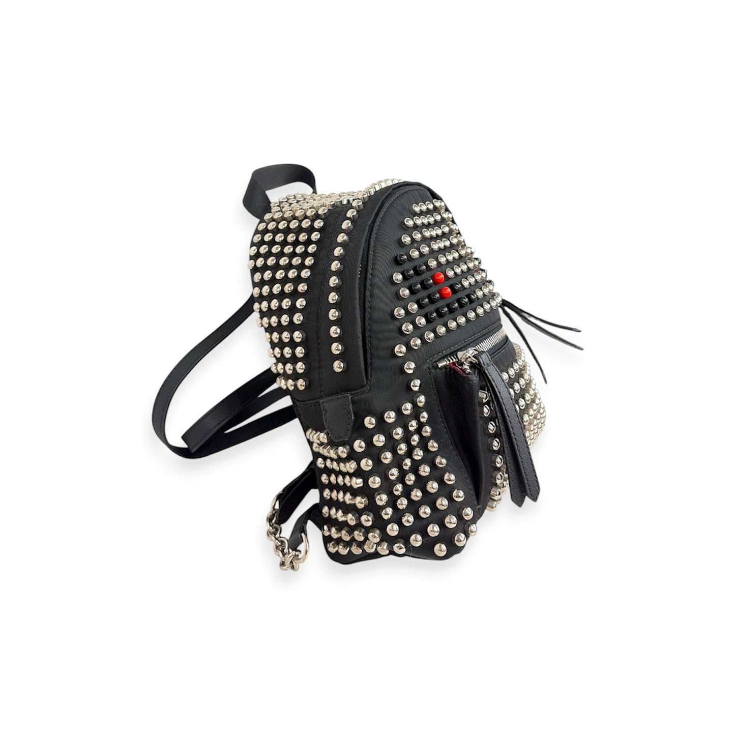 FENDI Rucksack 8BZ036-43U Black And Ailver 159-8762 Rank (B)
