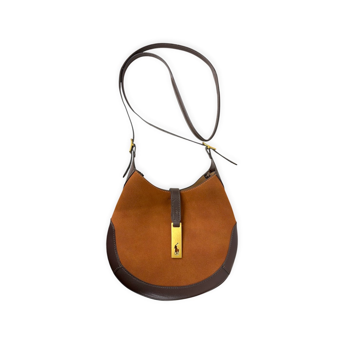 POLO RALPH LAUREN Semi One Shoulder Bag Polo ID Lady's Brown