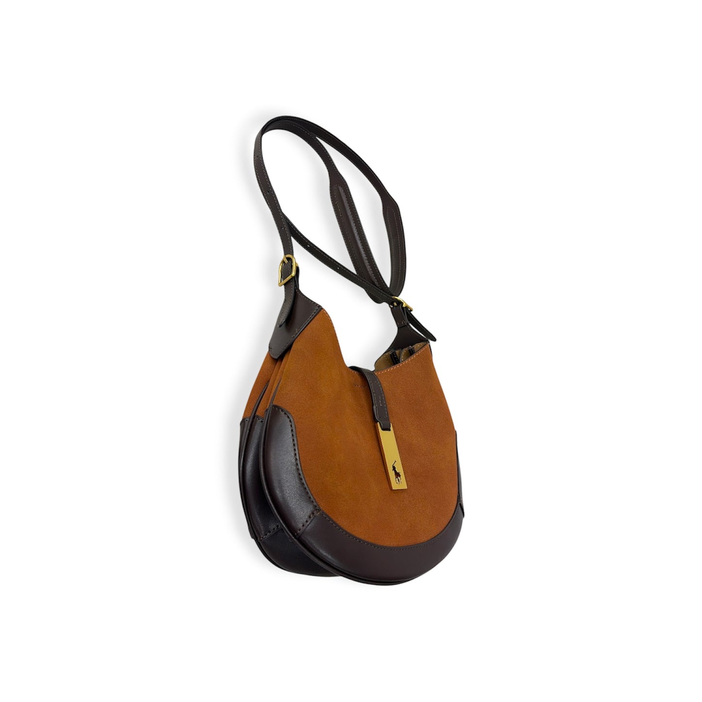 POLO RALPH LAUREN Semi One Shoulder Bag Polo ID Lady's Brown
