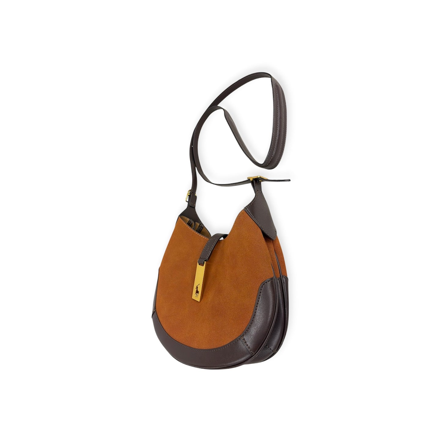 POLO RALPH LAUREN Semi One Shoulder Bag Polo ID Lady's Brown