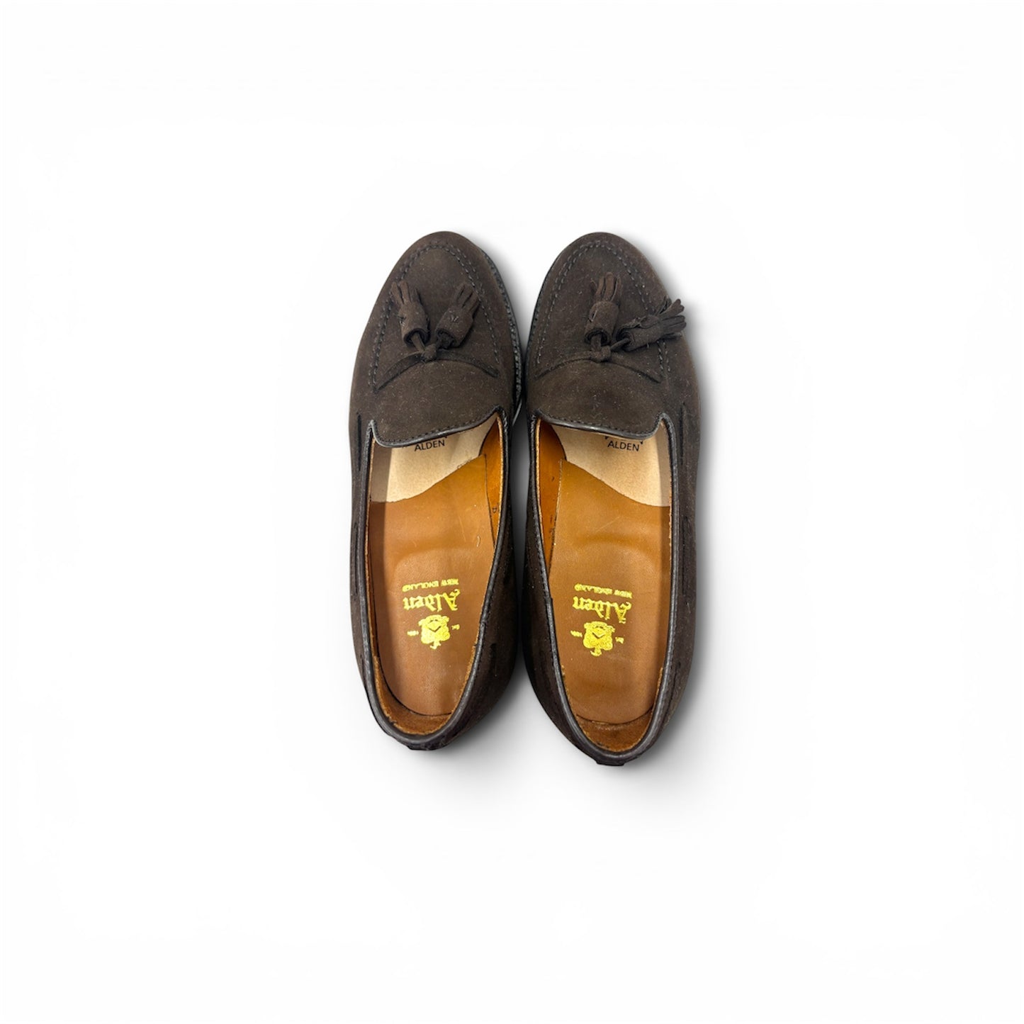 ALDEN LOAFERS US6 MENS DARK BROWN RANK (A) STAIN *666