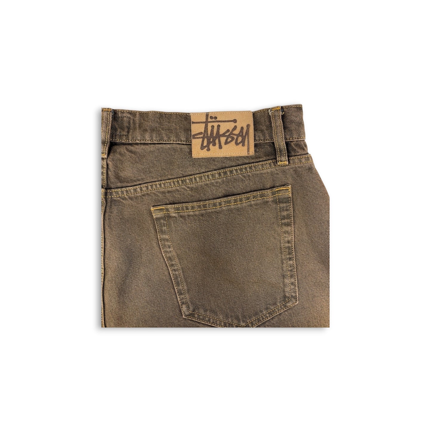 Stussy Leans 34 Mens Dark Brown Big 0L Rank (B)