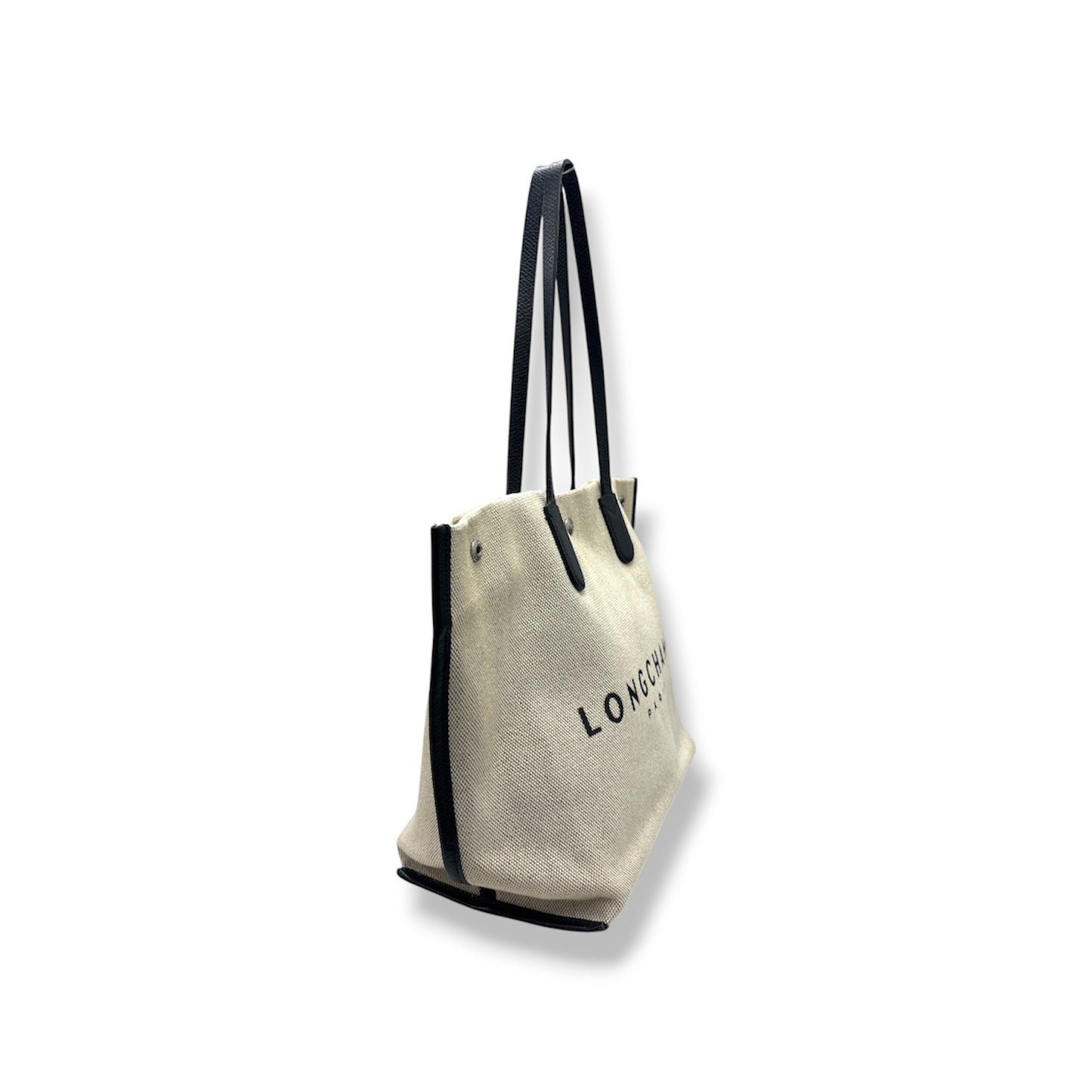 LONGCHAMP Tote Bag 10090HS Beige Stain/Damage Rank(B)