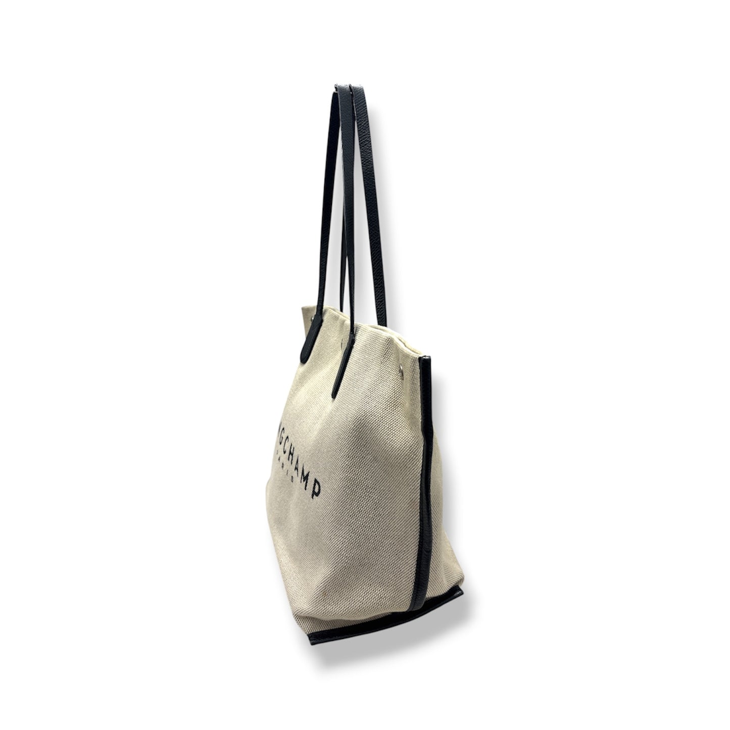 LONGCHAMP Tote Bag 10090HS Beige Stain/Damage Rank(B)