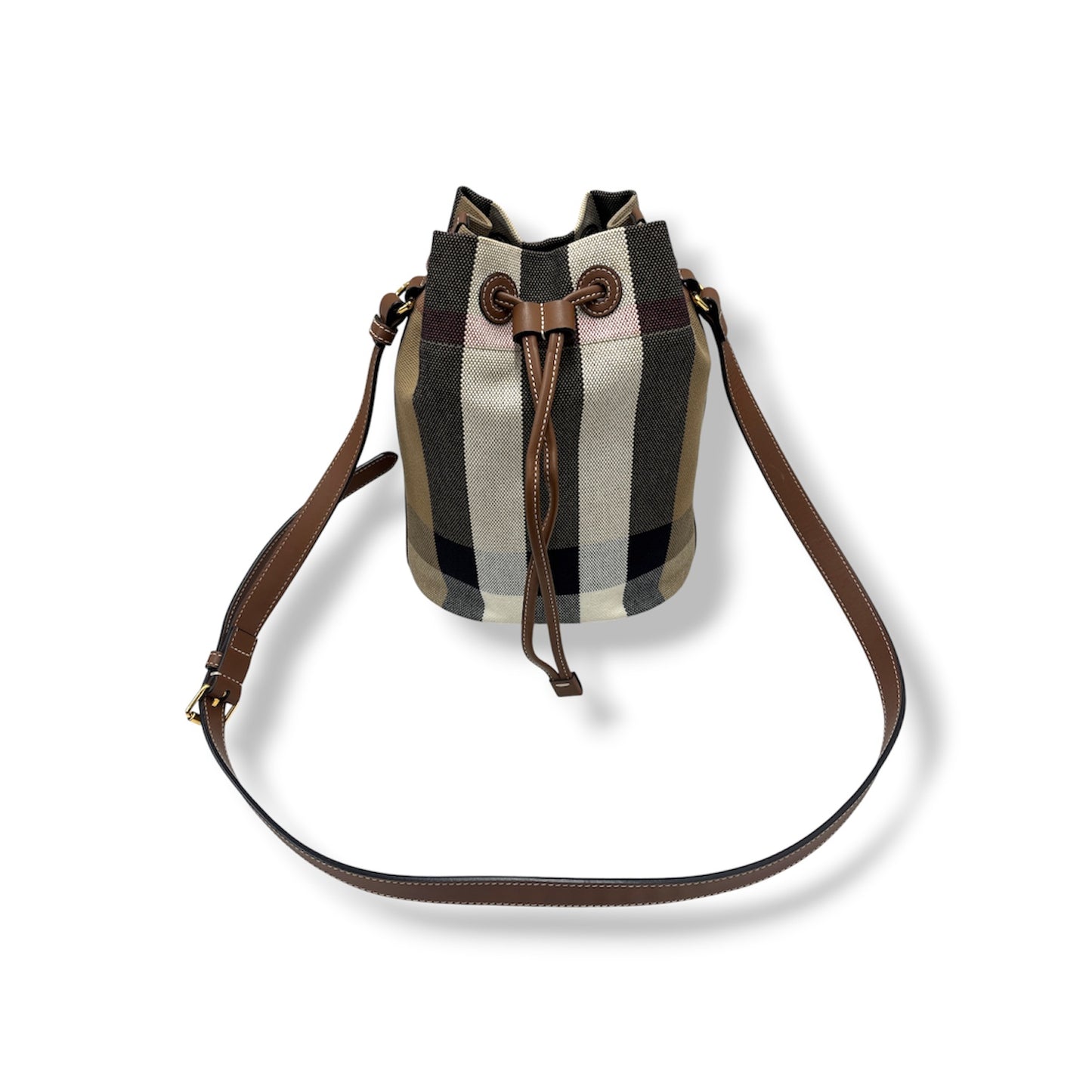 BURBERRY LONDON Shoulder Bag 8084045 Beige/Brown Stain Rank(B)