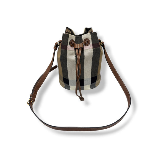 BURBERRY LONDON Shoulder Bag 8084045 Beige/Brown Stain Rank(B)