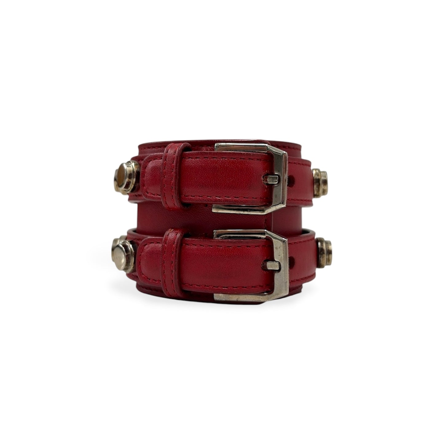 Saint Laurent Paris Bangle Red/Black 314569 Rank(B)