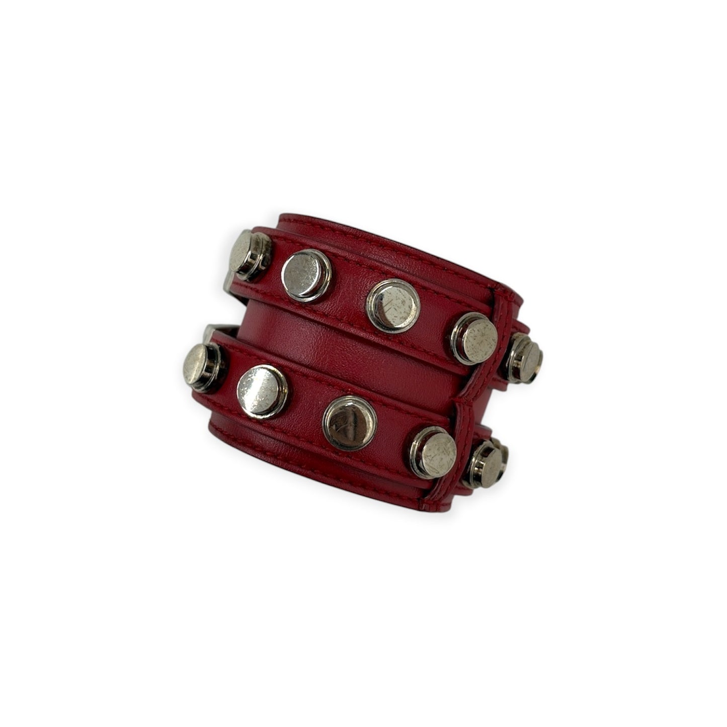 Saint Laurent Paris Bangle Red/Black 314569 Rank(B)