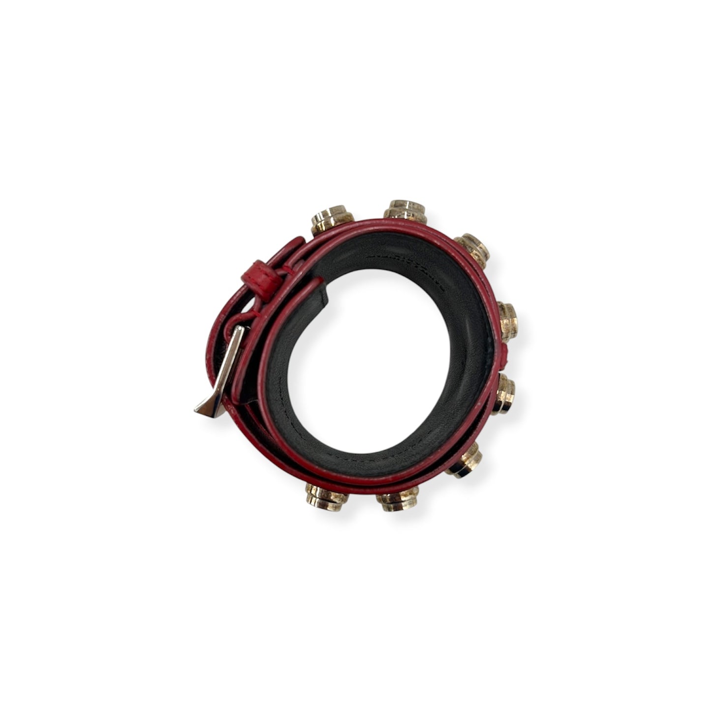 Saint Laurent Paris Bangle Red/Black 314569 Rank(B)