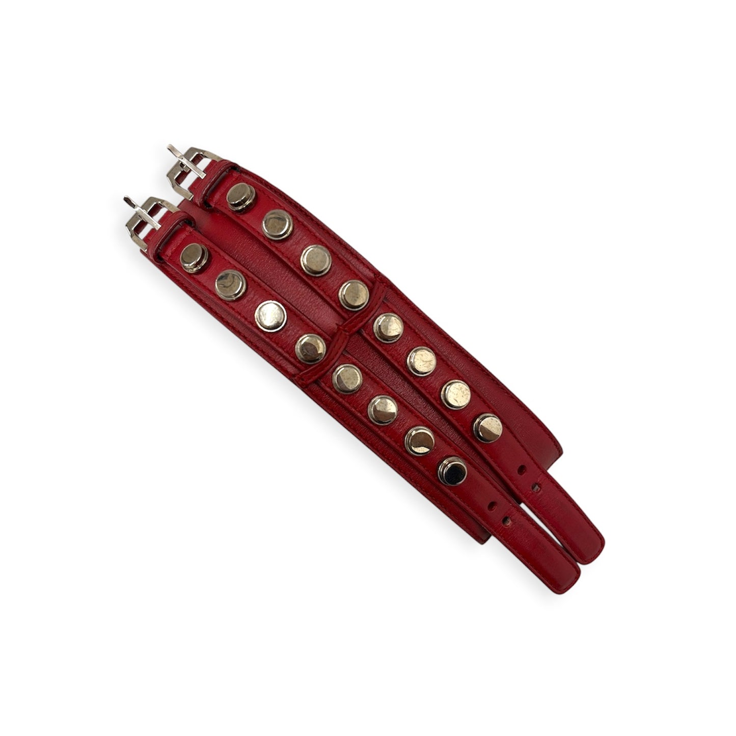 Saint Laurent Paris Bangle Red/Black 314569 Rank(B)