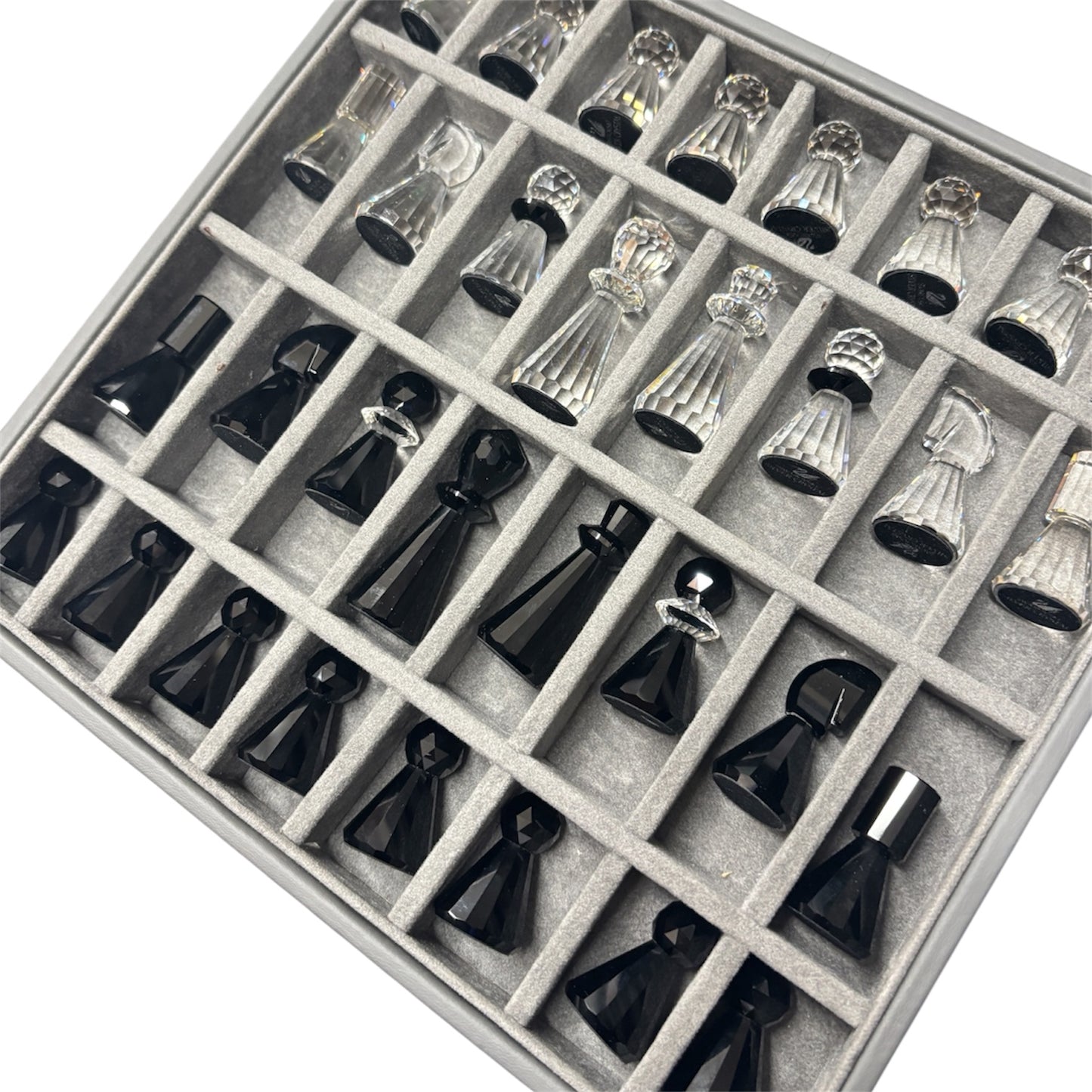 SWAROVSKI Chess Set Silver Crystal