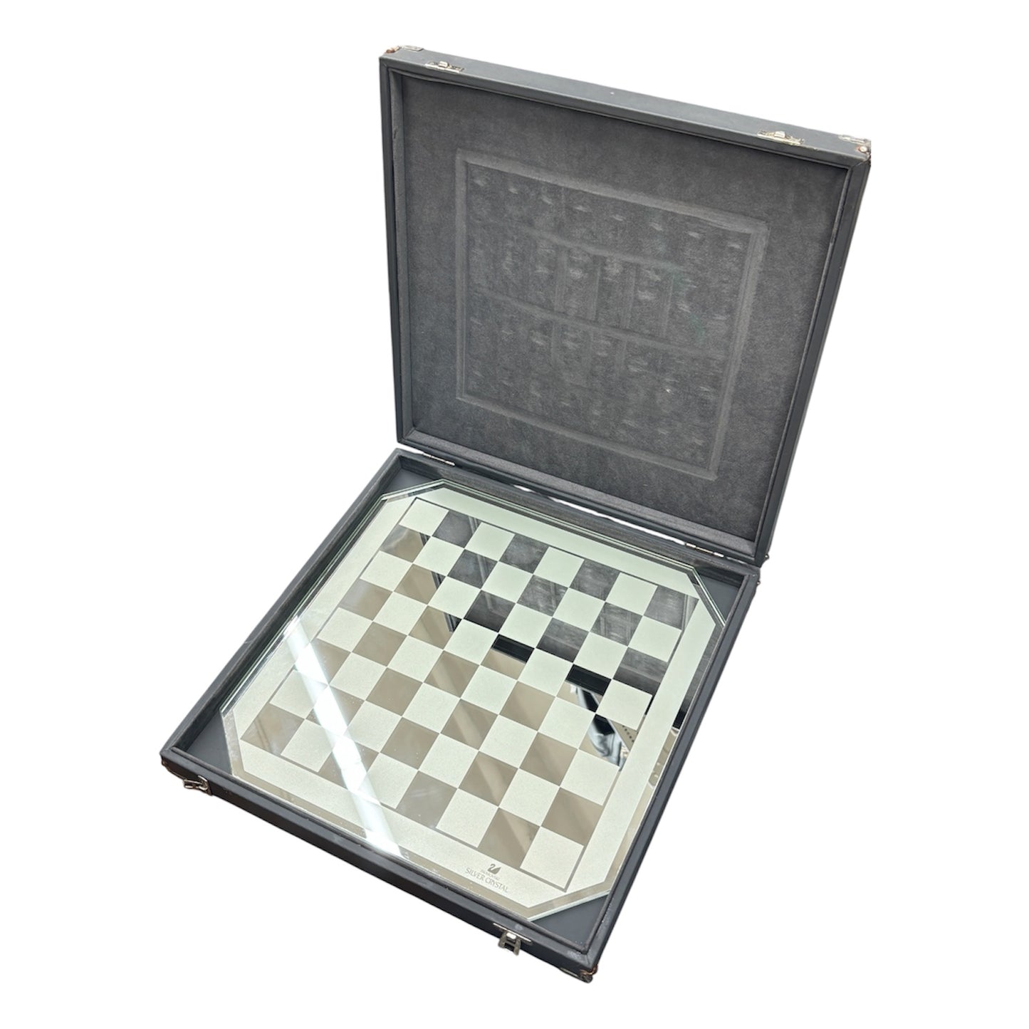 SWAROVSKI Chess Set Silver Crystal