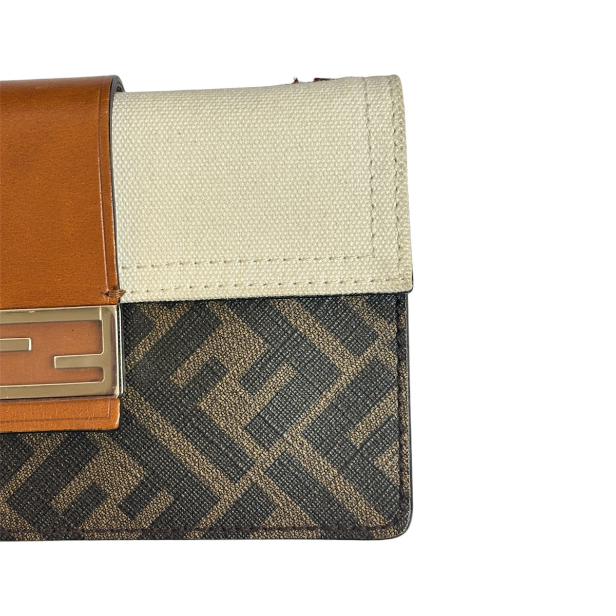 FENDI Shoulder Bag 7M0295 Brown/Ivory AFSC 218-0059