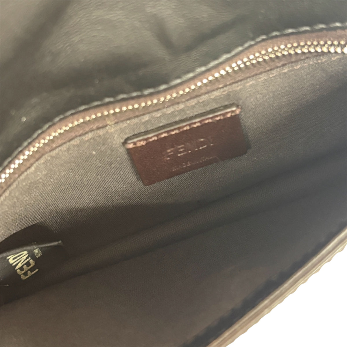 FENDI Shoulder Bag 7M0295 Brown/Ivory AFSC 218-0059