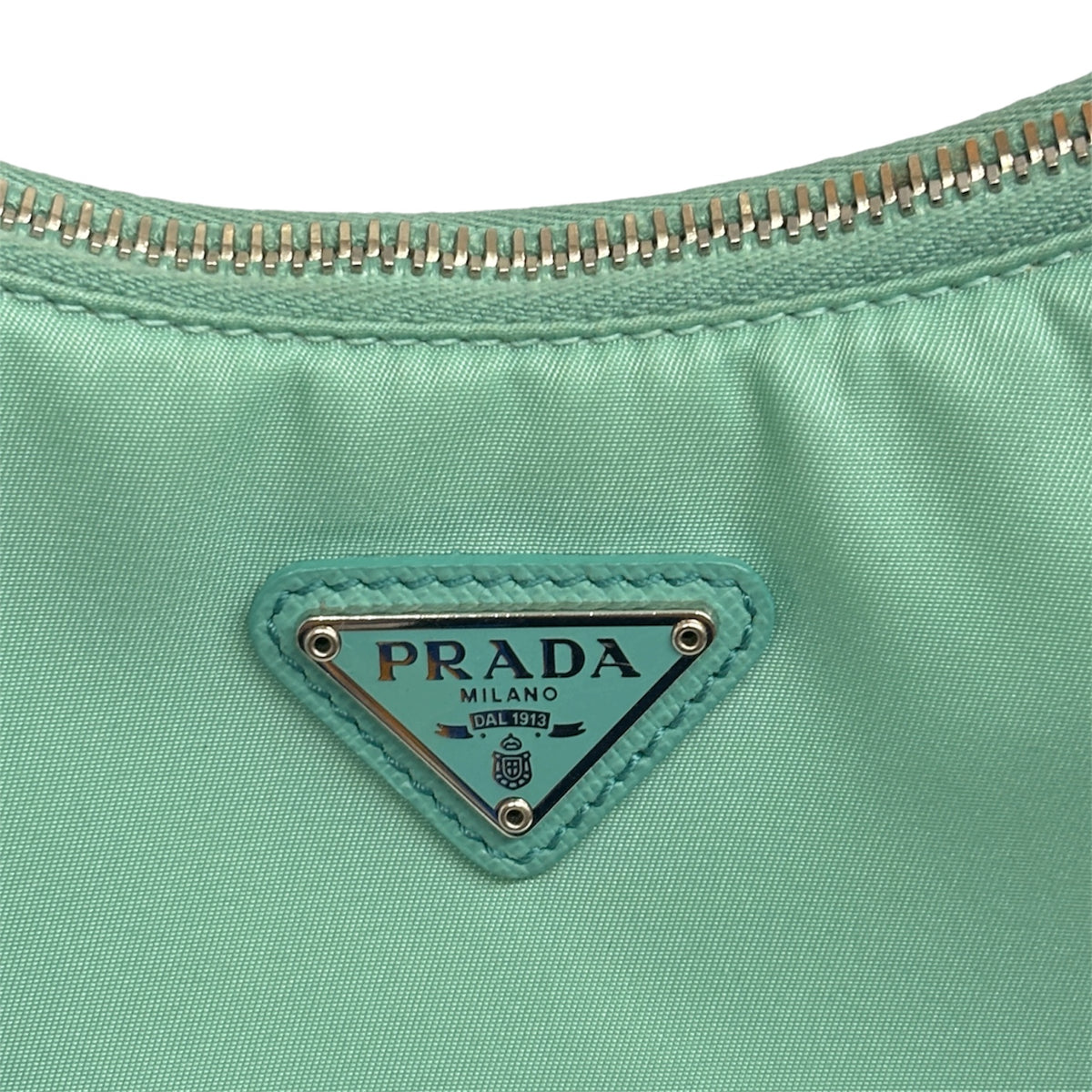 PRADA Shoulder Bag Re-Edition 2005 1BH204 Sky Blue Discolored