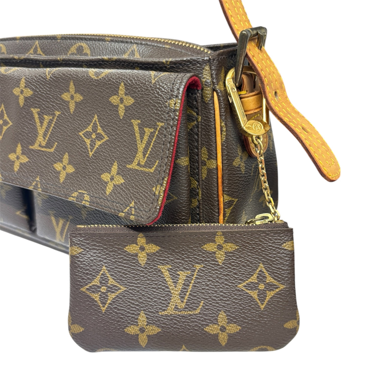 LOUIS VUITTON Shoulder Bag Monogram M51164 Brown SD0025 Strap Damage