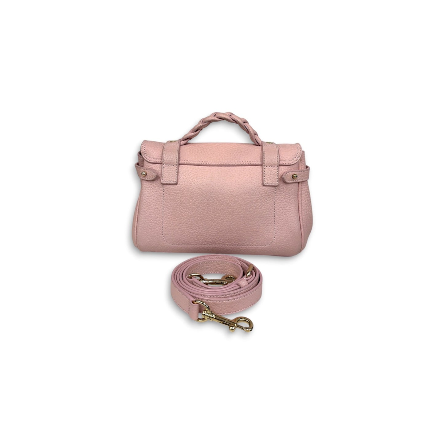MULBERRY 2WAY Bag RL6595 Pink KTT Heavy Grain Mini *Stain* Rank (B)