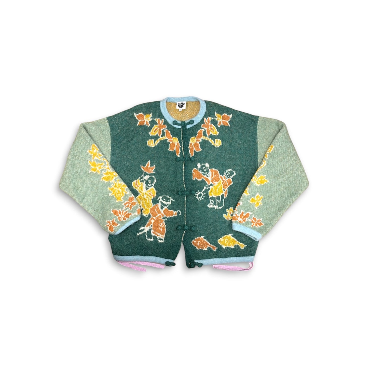 YANYAN Cardigan SIZE M Lady's Green Cardigan Mohair Cardigan Women's SIZE M Rank(B)
