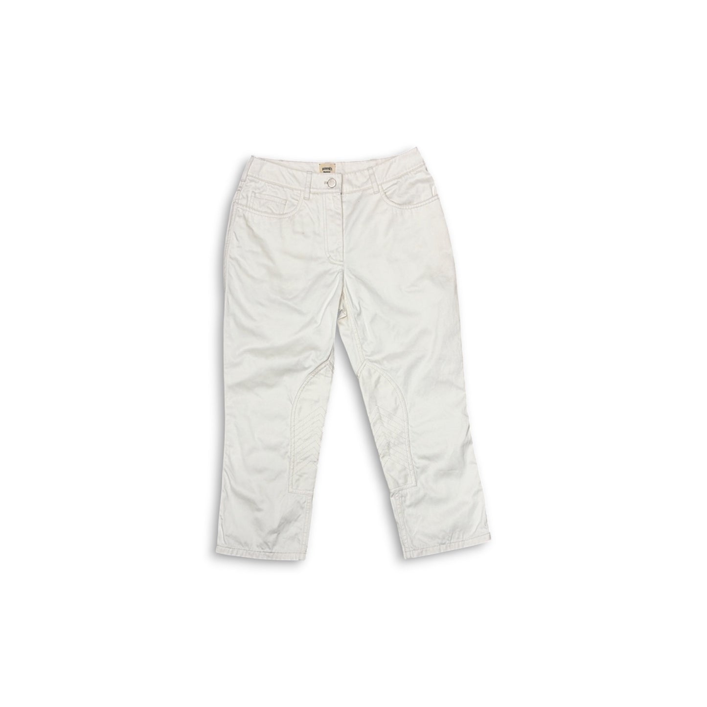 HERMES Pants 36 Lady's Ivory Rank (B)