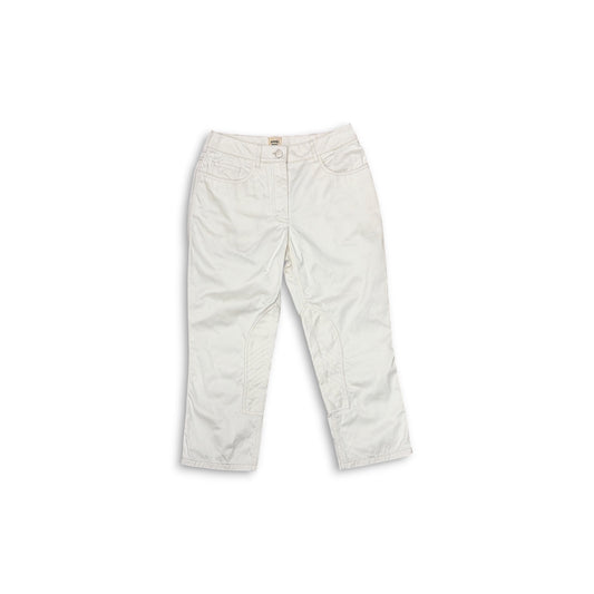 HERMES Pants 36 Lady's Ivory Rank (B)