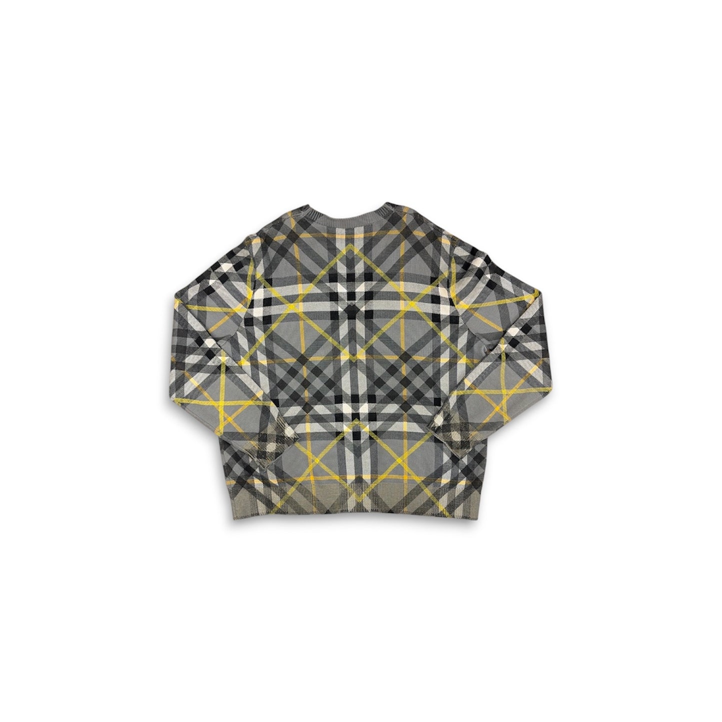 BURBERRY Sweater SIZE L Lady's Gray And Yellow 8065176/73B *Stain* Rank (B)