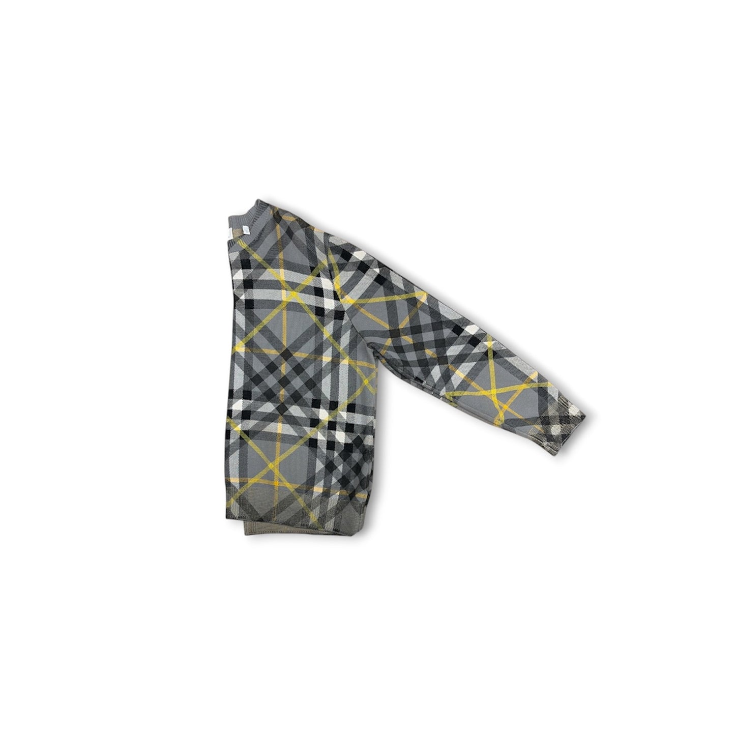 BURBERRY Sweater SIZE L Lady's Gray And Yellow 8065176/73B *Stain* Rank (B)