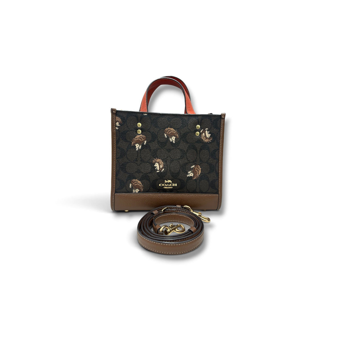 COACH 2WAY BAG DARK BROWN RANK (B) CC769