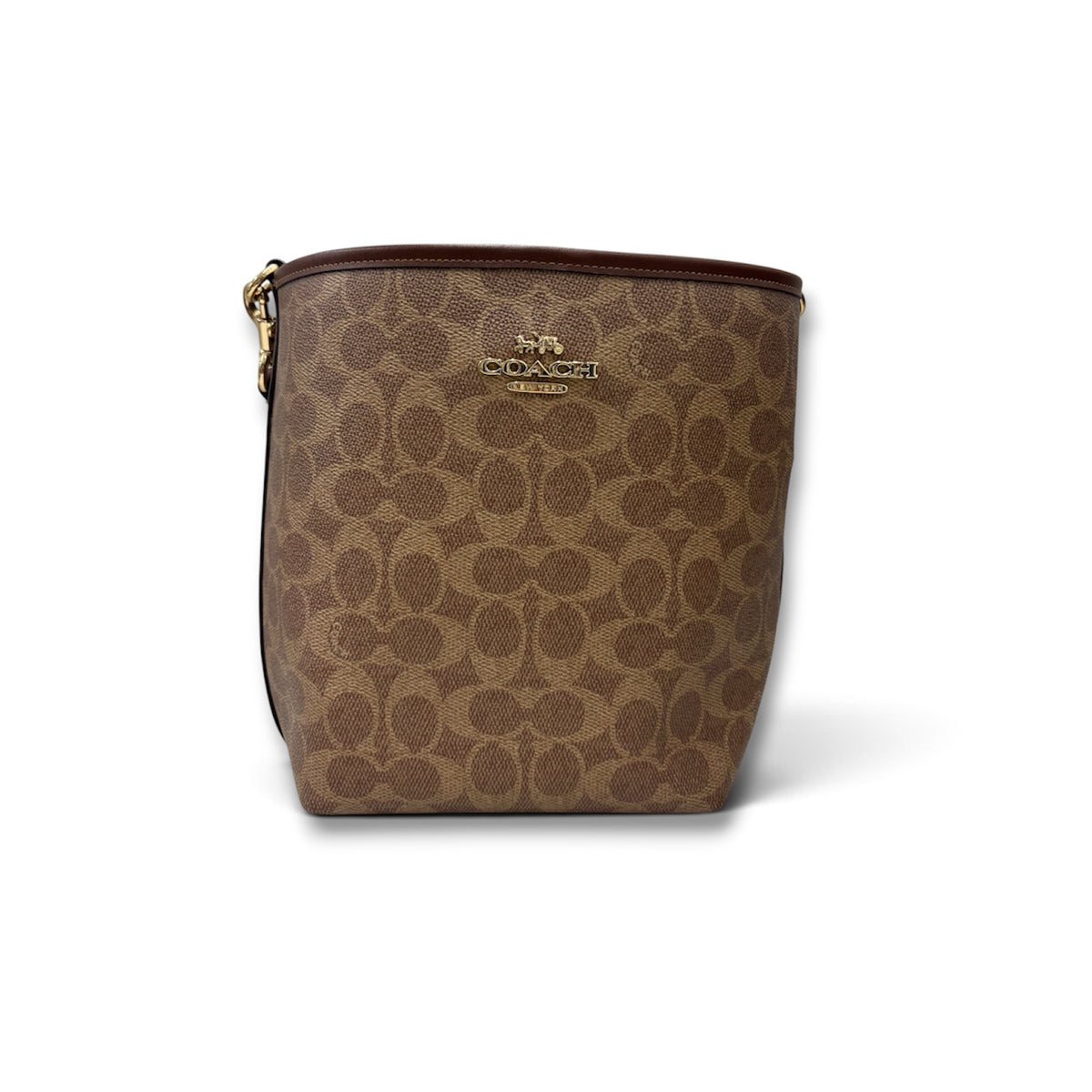 COACH 2WAY BAG BROWN STAIN RANK (B) CT800