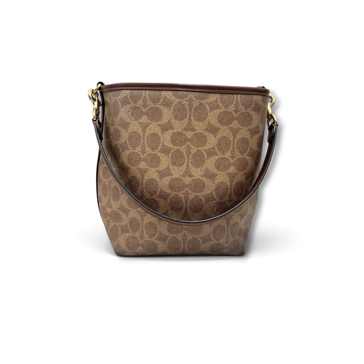 COACH 2WAY BAG BROWN STAIN RANK (B) CT800