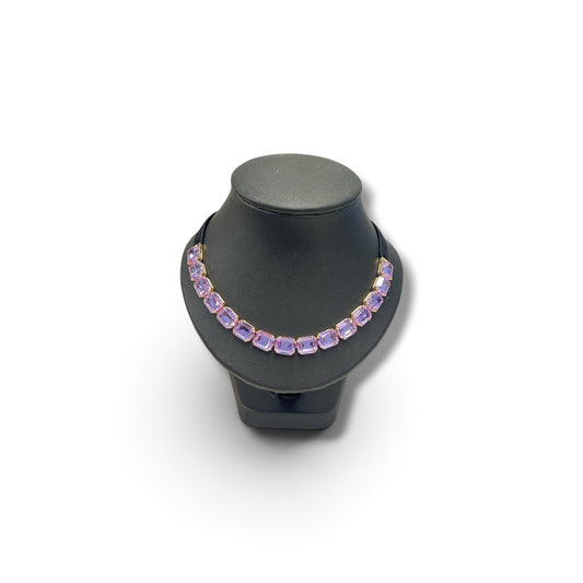SWAROVSKI NECKLACE GOLD / PURPLE 5720486 (RANK A)