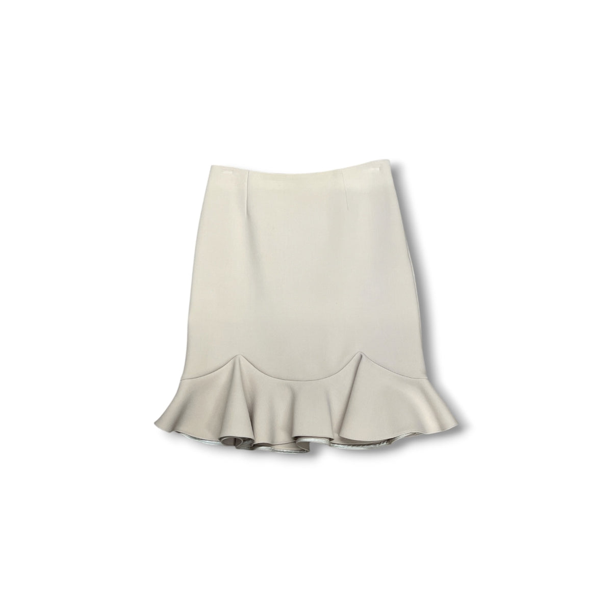 PRADA Mermaid Skirt 40 Lady's Beige P1974 1CWQ