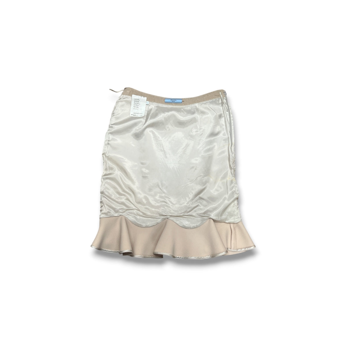PRADA Mermaid Skirt 40 Lady's Beige P1974 1CWQ