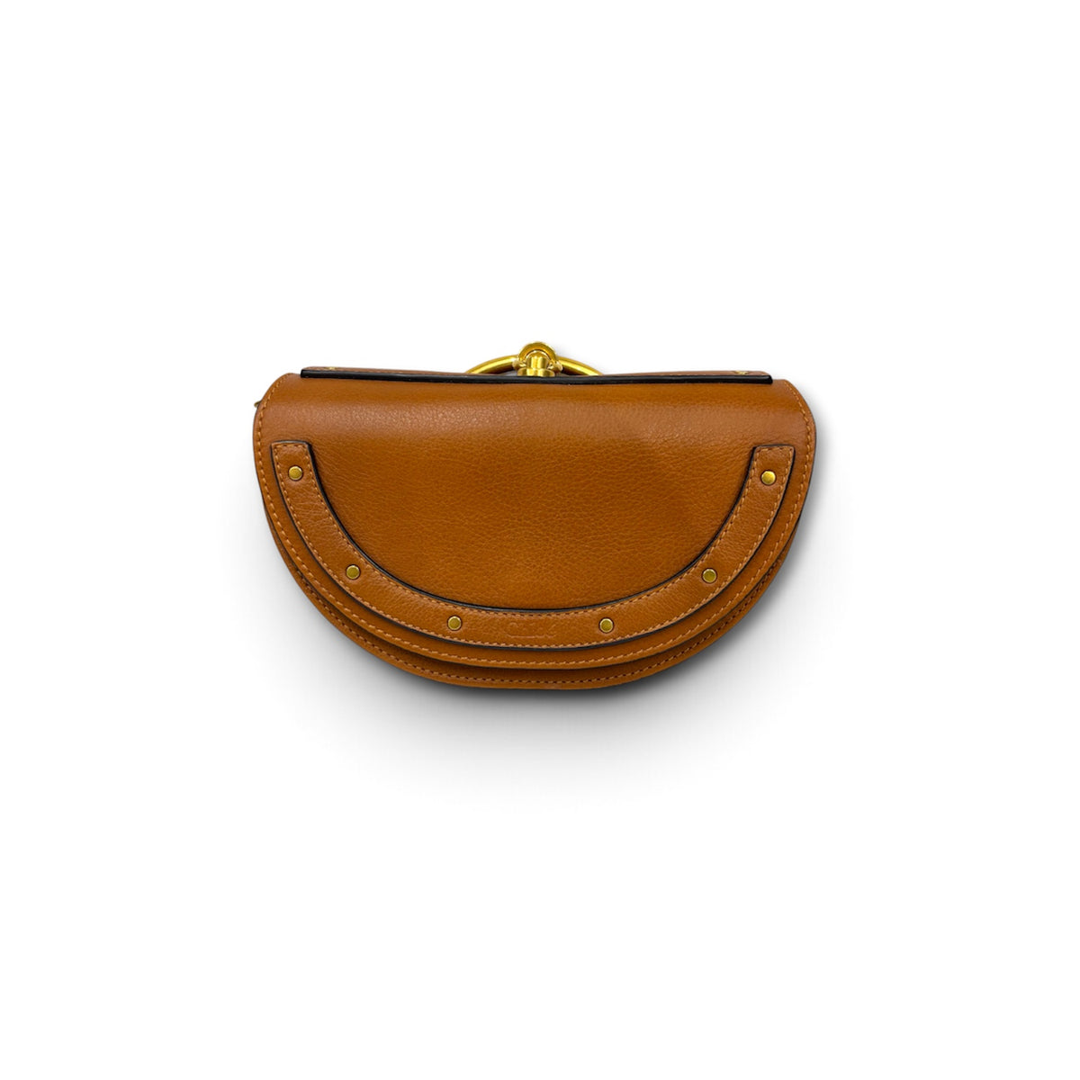 CHLOE HANDBAG BROWN 03-18-60-65 MINICALFAKIN NILE BRACELETSATCHEL RANK (B)