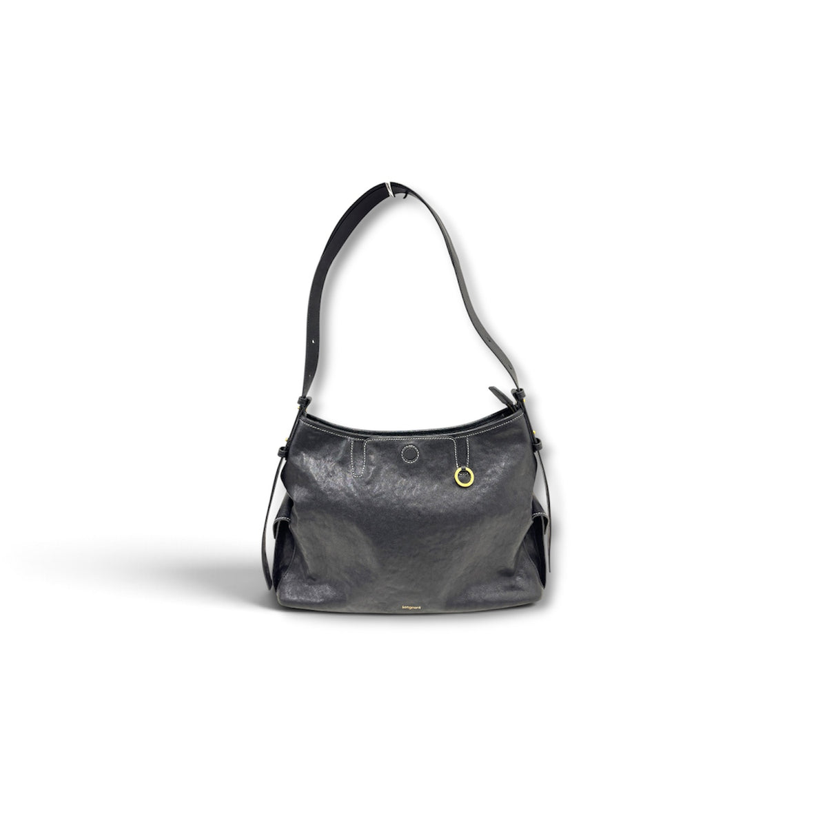 SONGMONT SHOULDER BAG MEDIUM YORE HOBO BAG BLACK *WITN BOX RANK (A)
