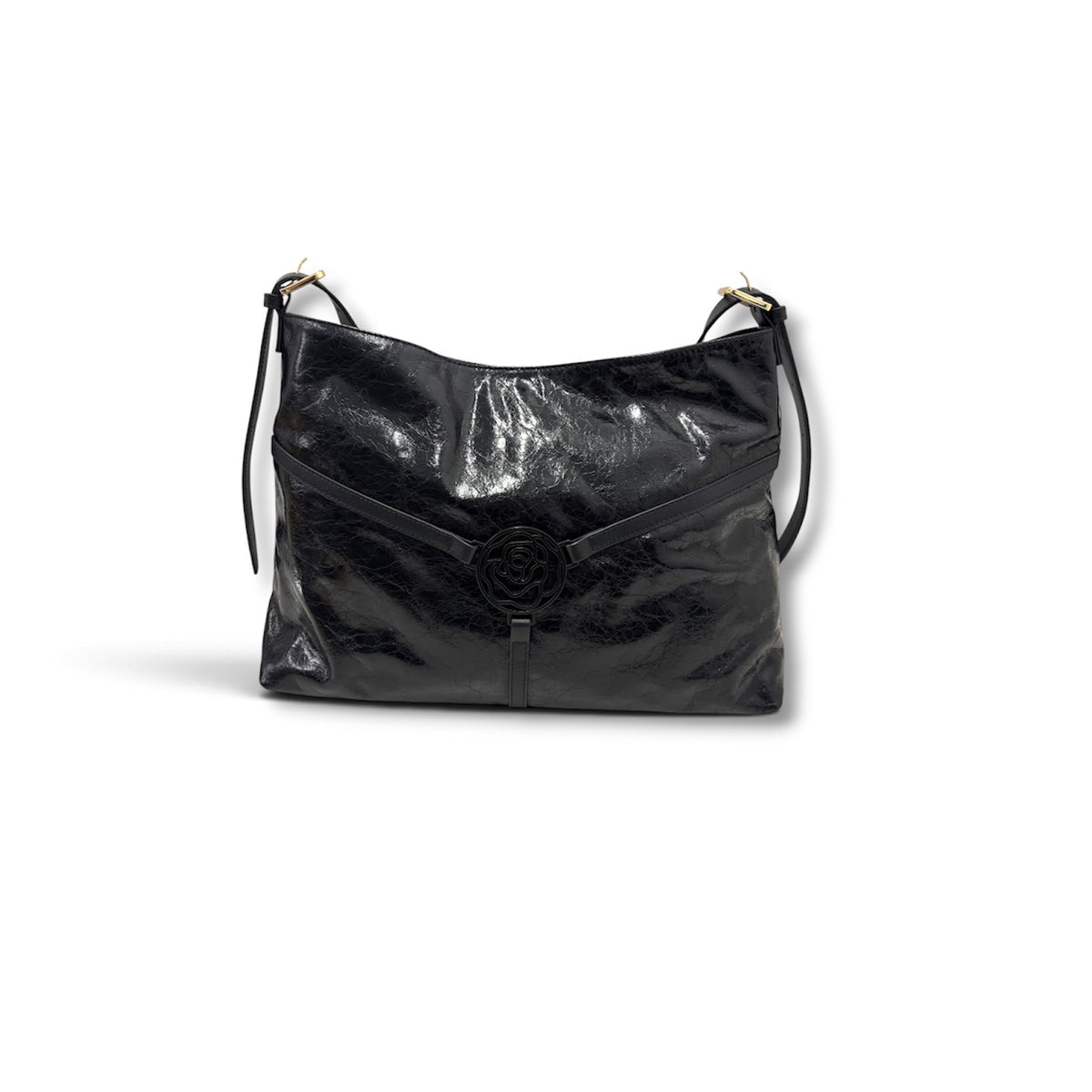 ARISTOTLE SHOULDER BAG ROSE STRING BLACK SCRATCH RANK (AB)