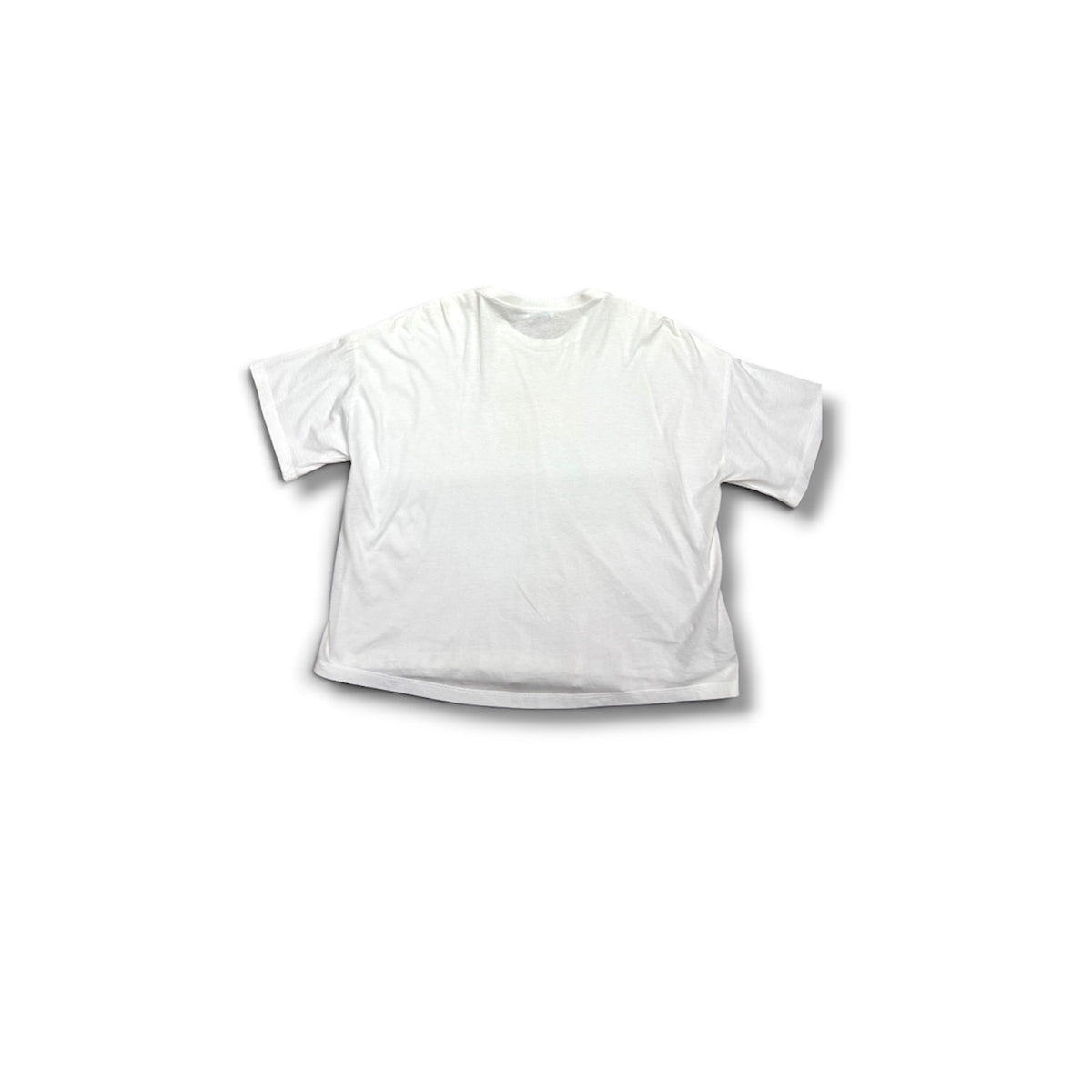 MIU MIU CROPPED T-SHIRT SIZE S LADY WHITE *STAIN 0000ET Z0985 RANK (B)