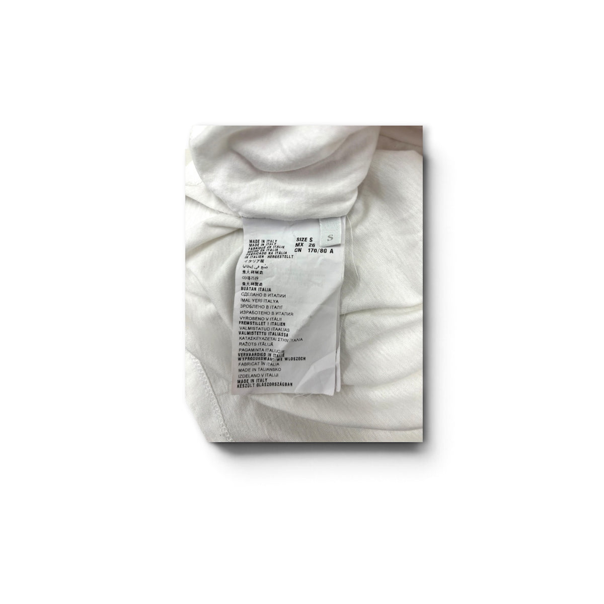MIU MIU CROPPED T-SHIRT SIZE S LADY WHITE *STAIN 0000ET Z0985 RANK (B)