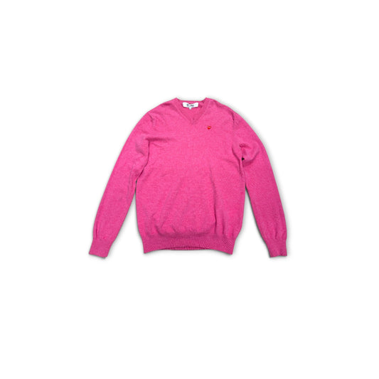 PLAY COMME DES GARCONS KNITWEAR XXL MENS PINK RANK (B) AZ-N078