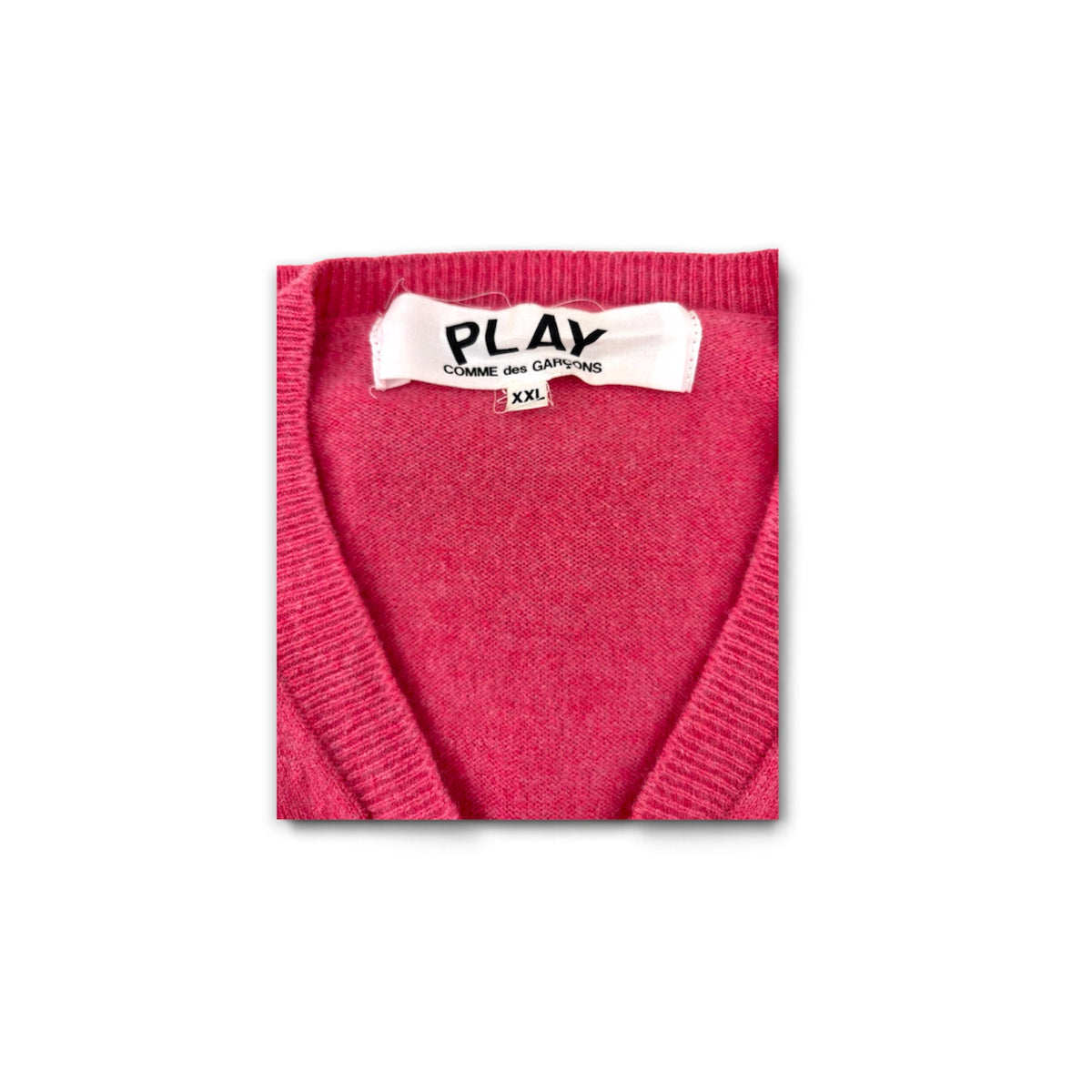 PLAY COMME DES GARCONS KNITWEAR XXL MENS PINK RANK (B) AZ-N078