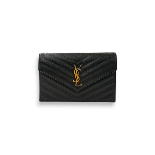 Saint Laurent Paris Chain Wallet Black 0521 GNC393953 Rank (A)