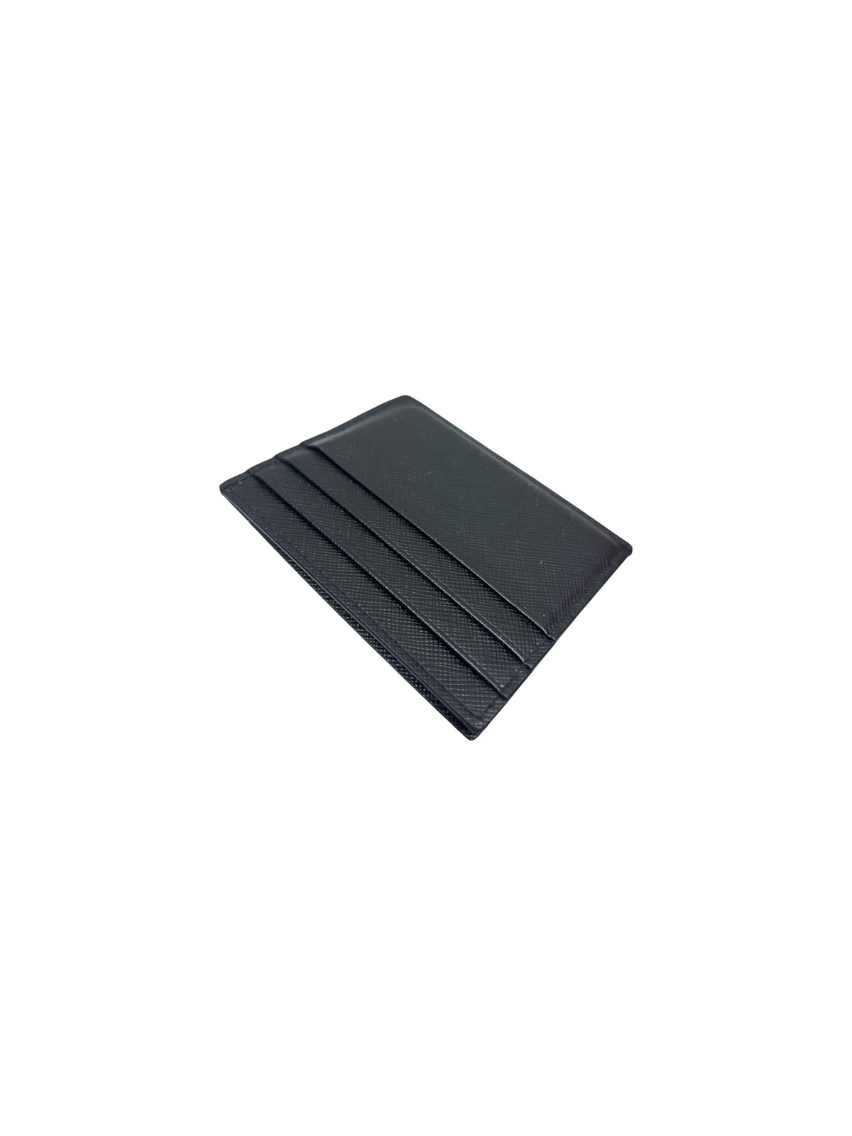 PRADA CARD CASE 2MC223 BLACK DAMAGE SAFFIANO LEATHER RANK (B)