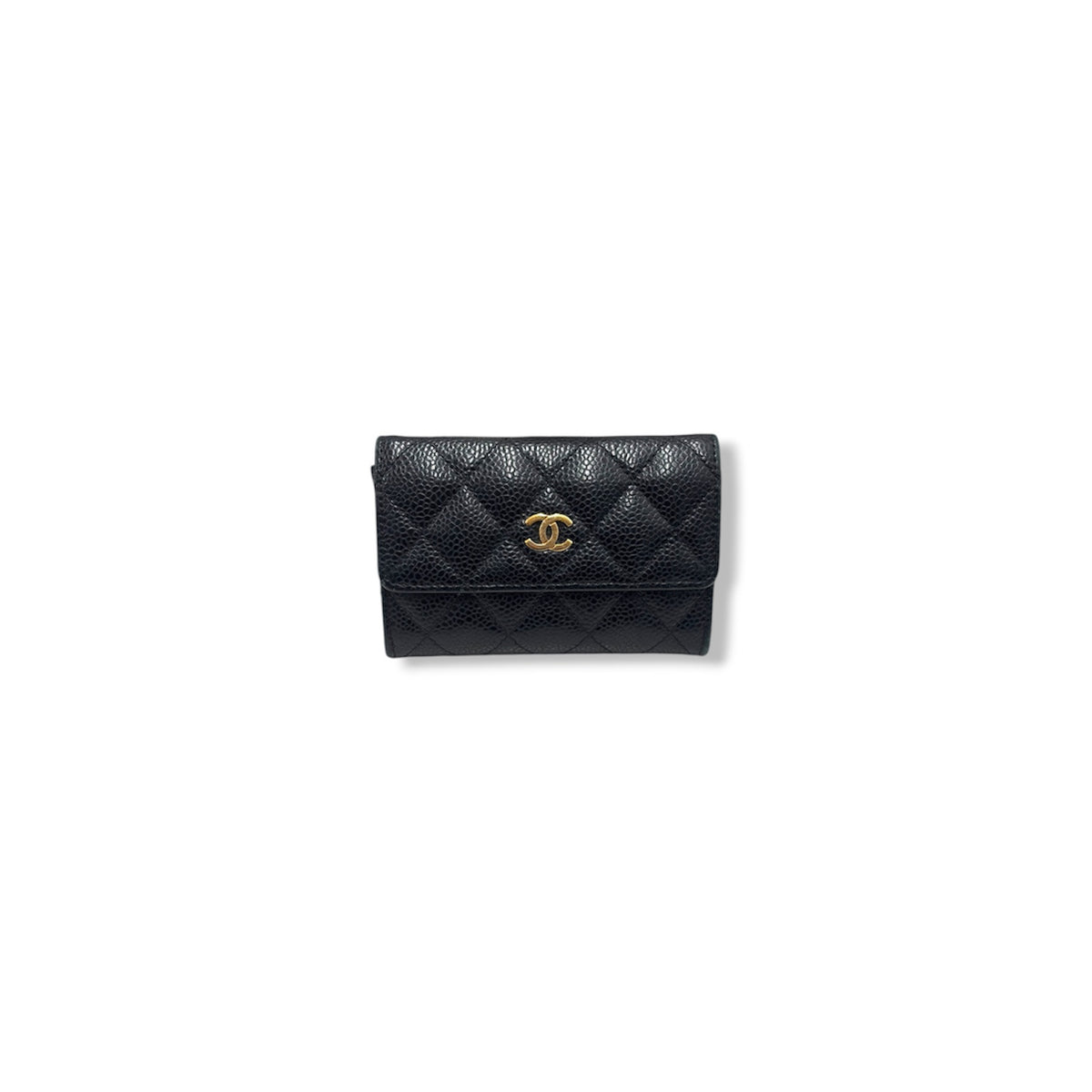 CHANEL WALLET AP0214 17531900 BLACK SCRATCH RANK (B)
