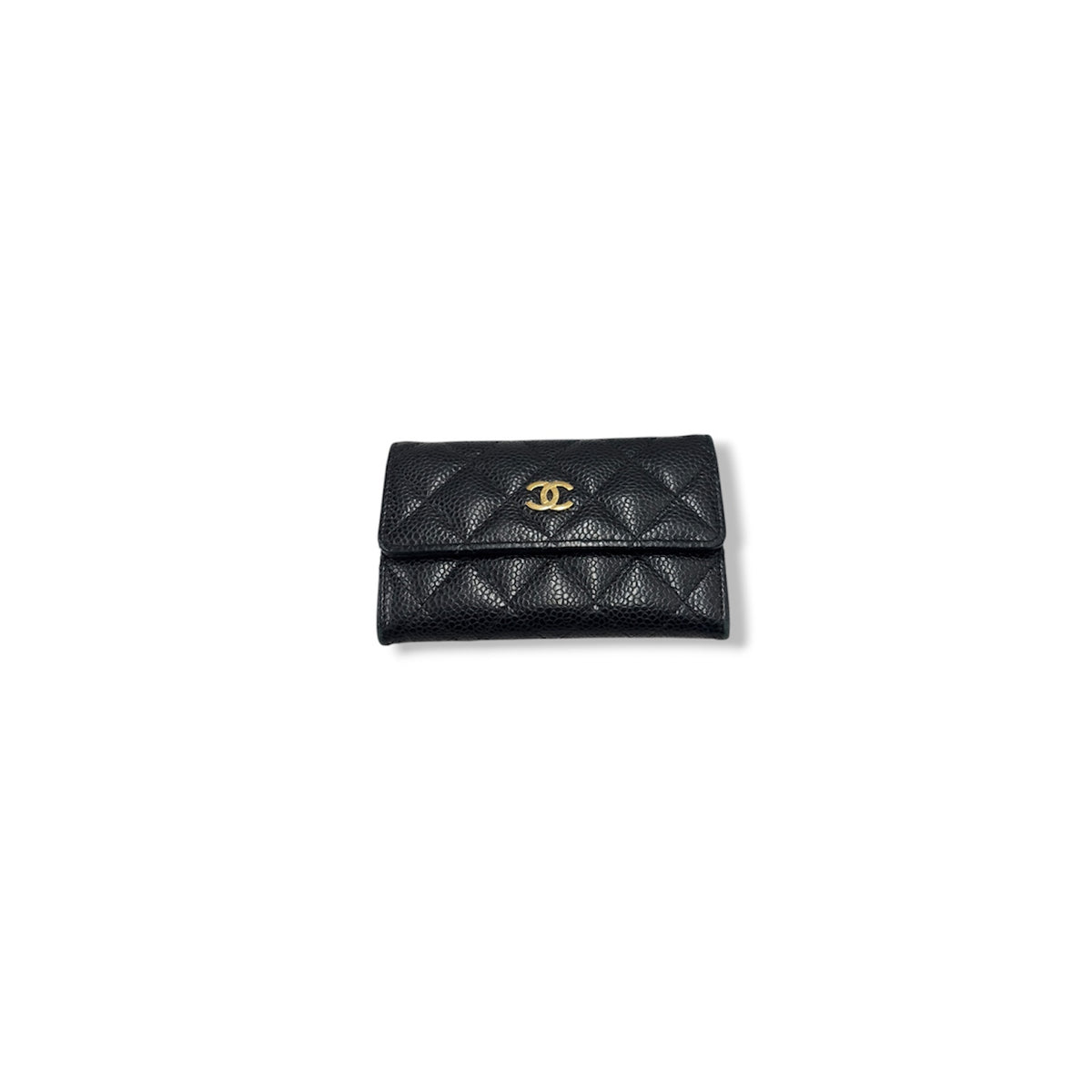 CHANEL WALLET AP0214 17531900 BLACK SCRATCH RANK (B)